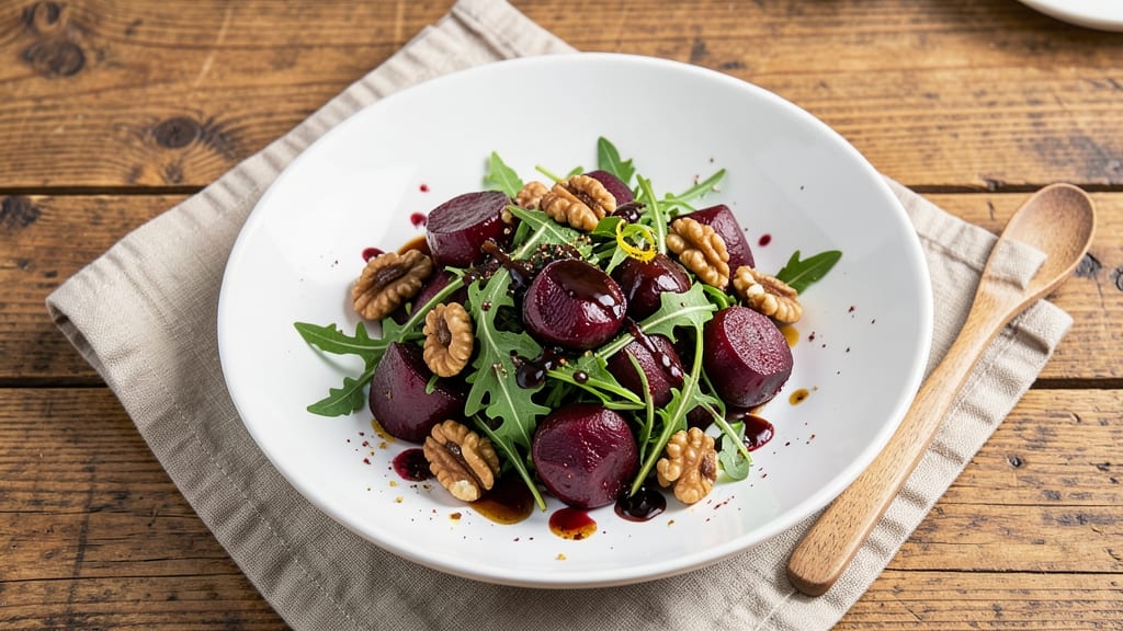 Baked Beet Salad Recipe: Earthy Sweetness With Crunchy Walnut Topping