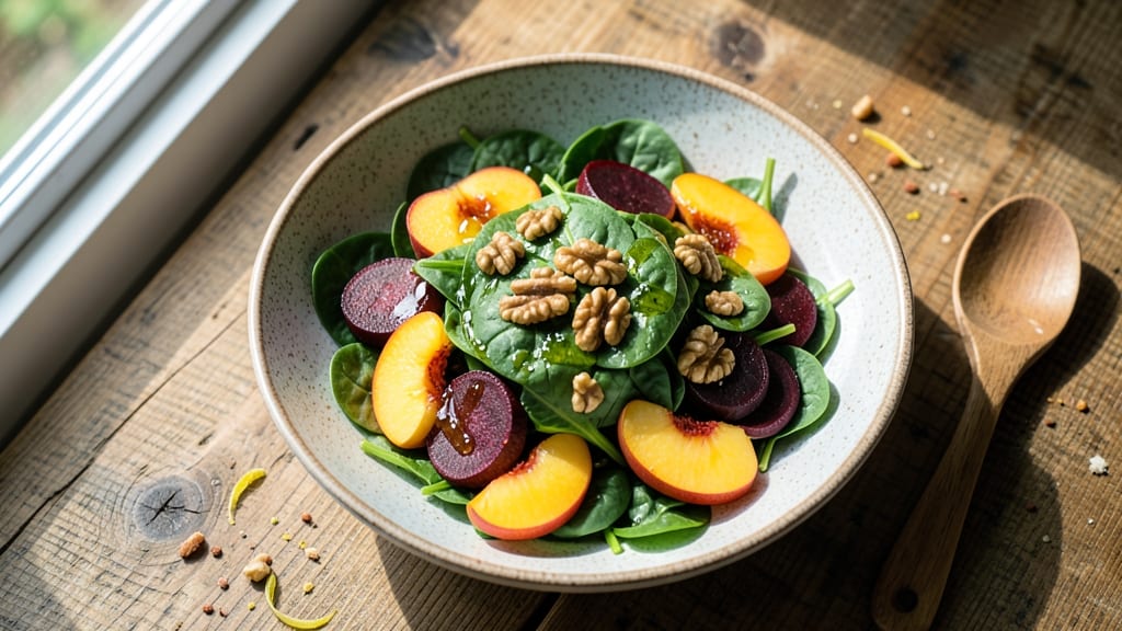 Beet and Peach Salad Recipe: Sweet Earthy Bite with Citrus-Kissed Dressing