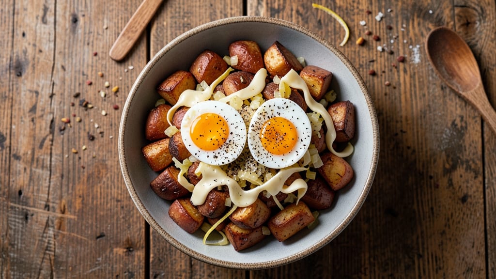 Bierock Salad Recipe: Warm, Cheesy Potato Bites in a Cool Creamy Base