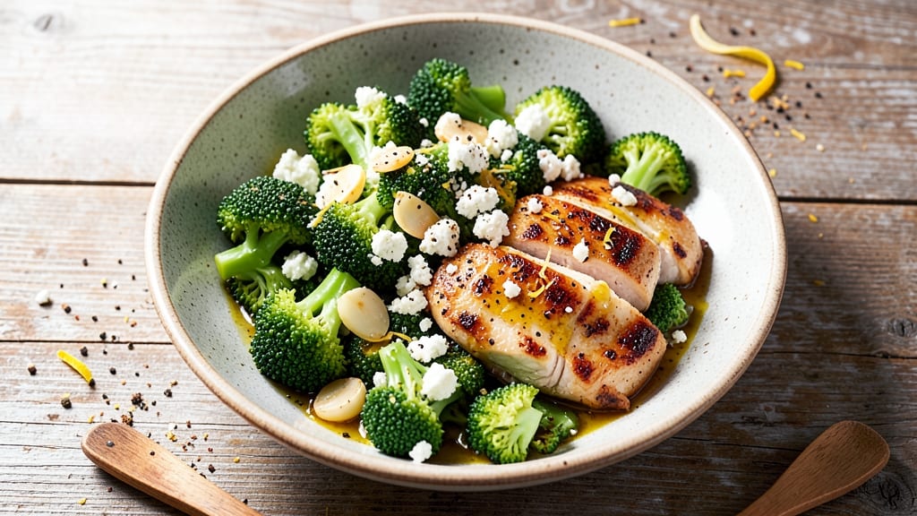 Garlicky Feta Broccoli Chicken Salad Recipe: Bold Flavors With Crunchy Texture