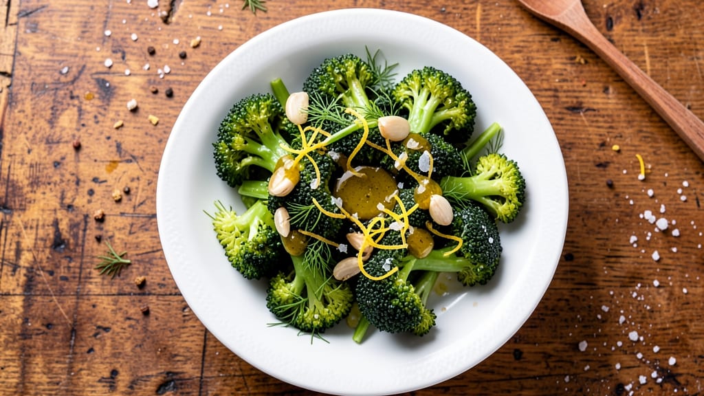 Broccoli Tossed Salad Recipe: Crispy Blanched Florets Over Zesty Lemon-Dill Dressing