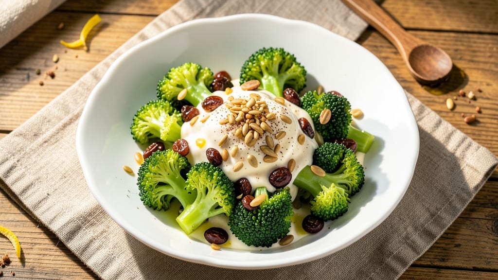Broccoli Salad Recipe with Craisins and Sunflower Seeds: Sweet Tart Crunch Meets Creamy Ranch Bliss