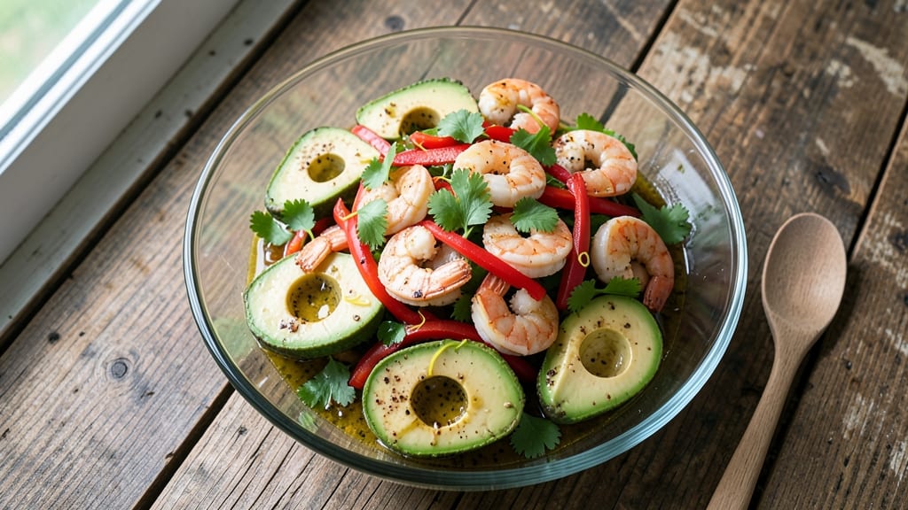 Avocado Shrimp Salad Recipe: Natasha's Kitchen Protein-Packed Crunch