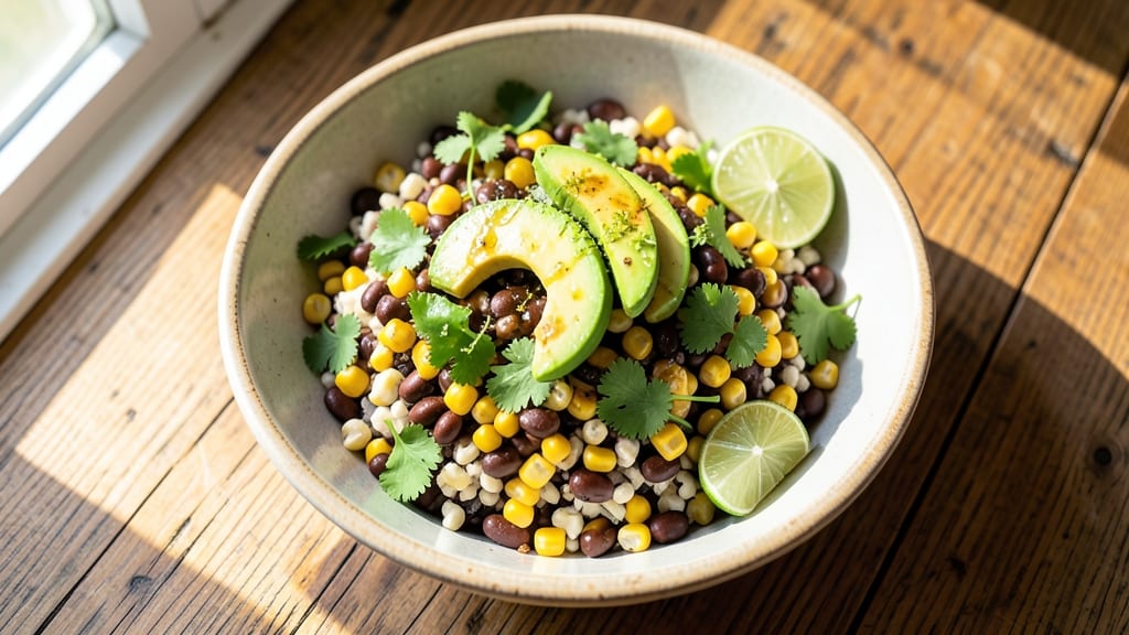 Black Bean Corn Cilantro Salad Recipe: Zesty Lime and Avocado Dressing Magic