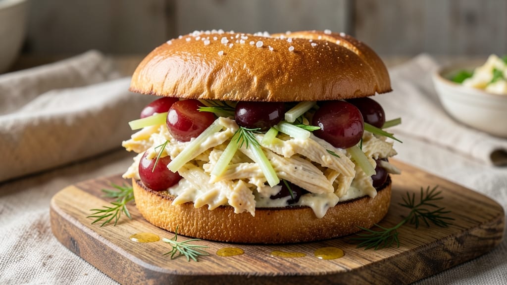 Canned Chicken Salad Sandwich Recipe with Grapes: Sweet-Tart Crunch Between Fluffy Layers