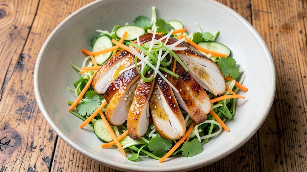 Asian Style Chicken Salad Recipe: Crunchy Sesame Peanut Dressing Magic