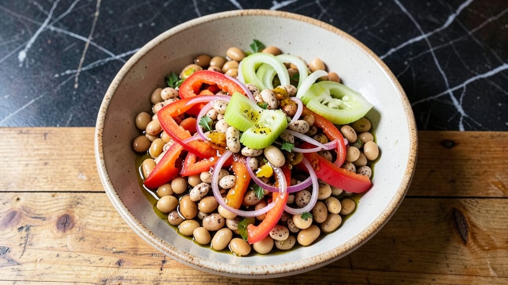 Pioneer Woman Bean Salad Recipe: Celery Crown Crunch Over Zesty Italian Vinaigrette