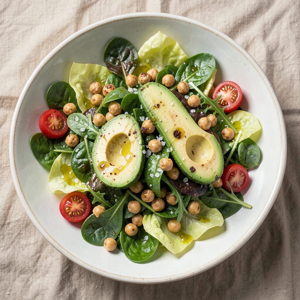 Amazing Green Salad Recipe: Bright Greens and Crunchy Veggies Stacked High