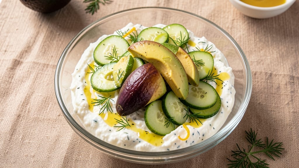 Avocado Cucumber Cottage Cheese Salad Recipe: Bright Green Bite with Creamy Tang