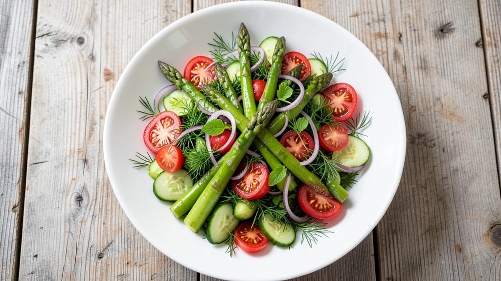 Asparagus Tomato Cucumber Salad Recipe: Bright Herb-Infused Bite in 15 Minutes