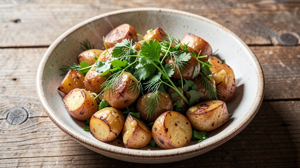 Roasted Potato Salad Recipe No Mayo: Crispy Crowns Over Zesty Mustard-Herb Dressing