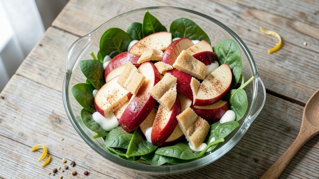 Apple Pie Salad Recipe: Warm Spiced Apple Bites in Creamy Ranch Dressing