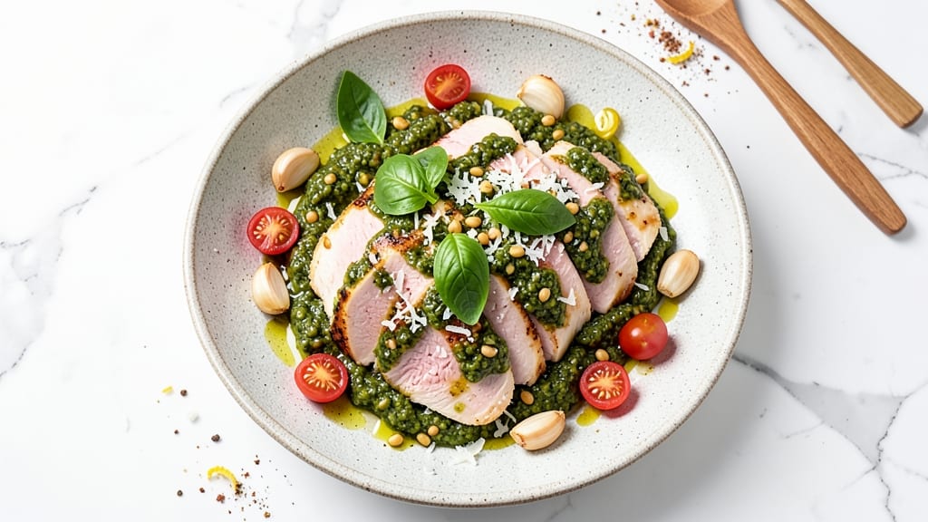 Basil Pesto Chicken Salad Recipe: Herb-Infused Lunch With Crunchy Celery Crowns