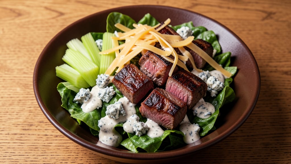 Applebee's Steak Salad Recipe: Seared Steak Bites on Crisp Celery Crowns