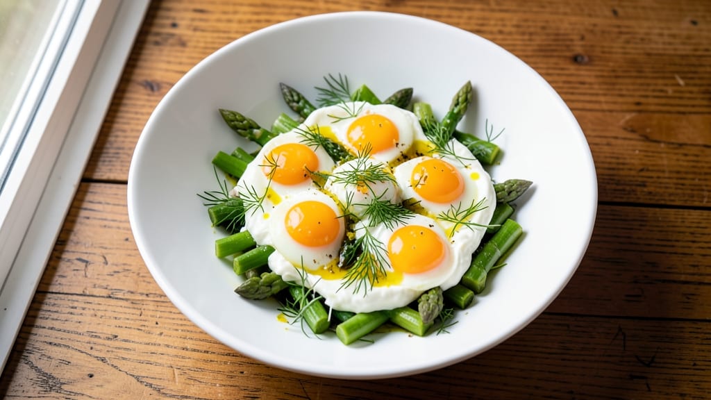 Asparagus Egg Salad Recipe: Crisp-Topped Freshness With Herby Zing