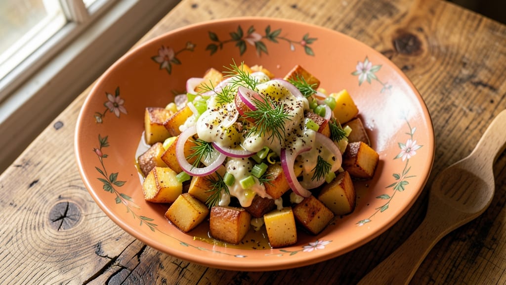 Authentic Austrian Potato Salad Recipe: Crisp Celery Crowns Over Tangy Mustard-Vinegar Bliss