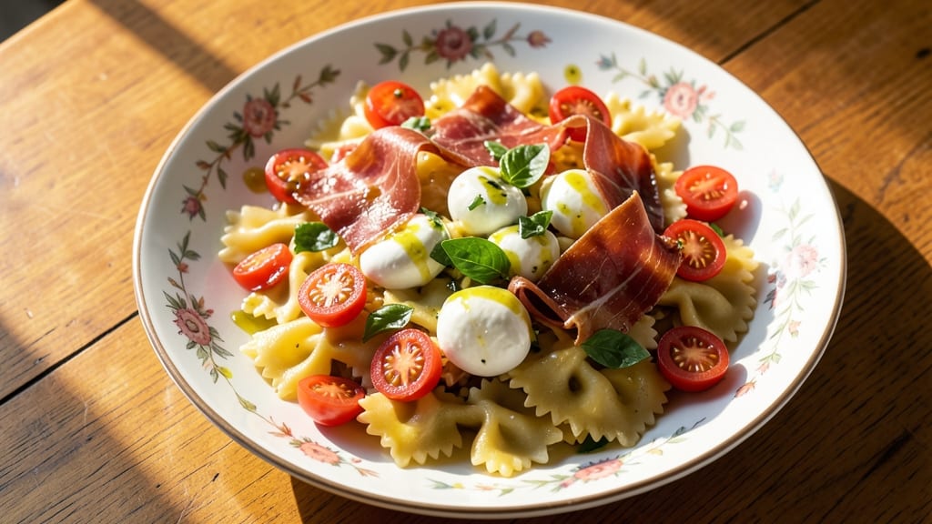 Pioneer Woman Caprese Pasta Salad Recipe: Tomato Basil Freshness With Crispy Prosciutto Bites