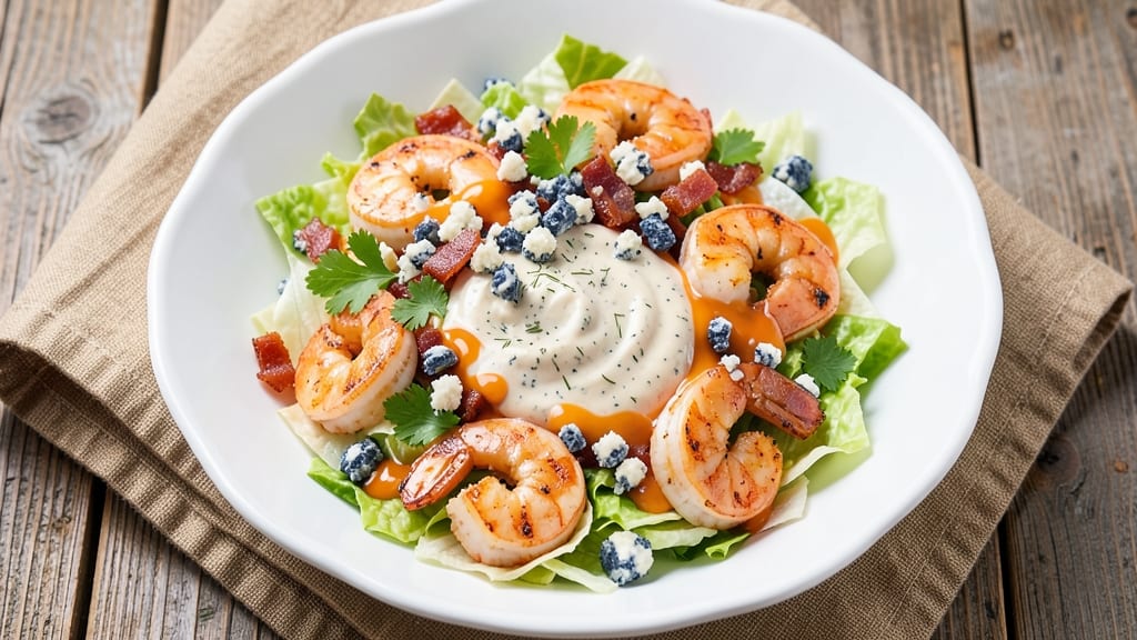 Buffalo Shrimp Salad Recipe: Spicy Kick With Cool Creamy Ranch Crunch