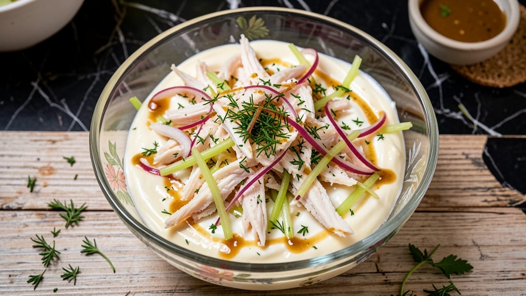 Canned Chicken Salad Recipe With Greek Yogurt: Celery Crown Crunch Over Tangy Dill Bliss