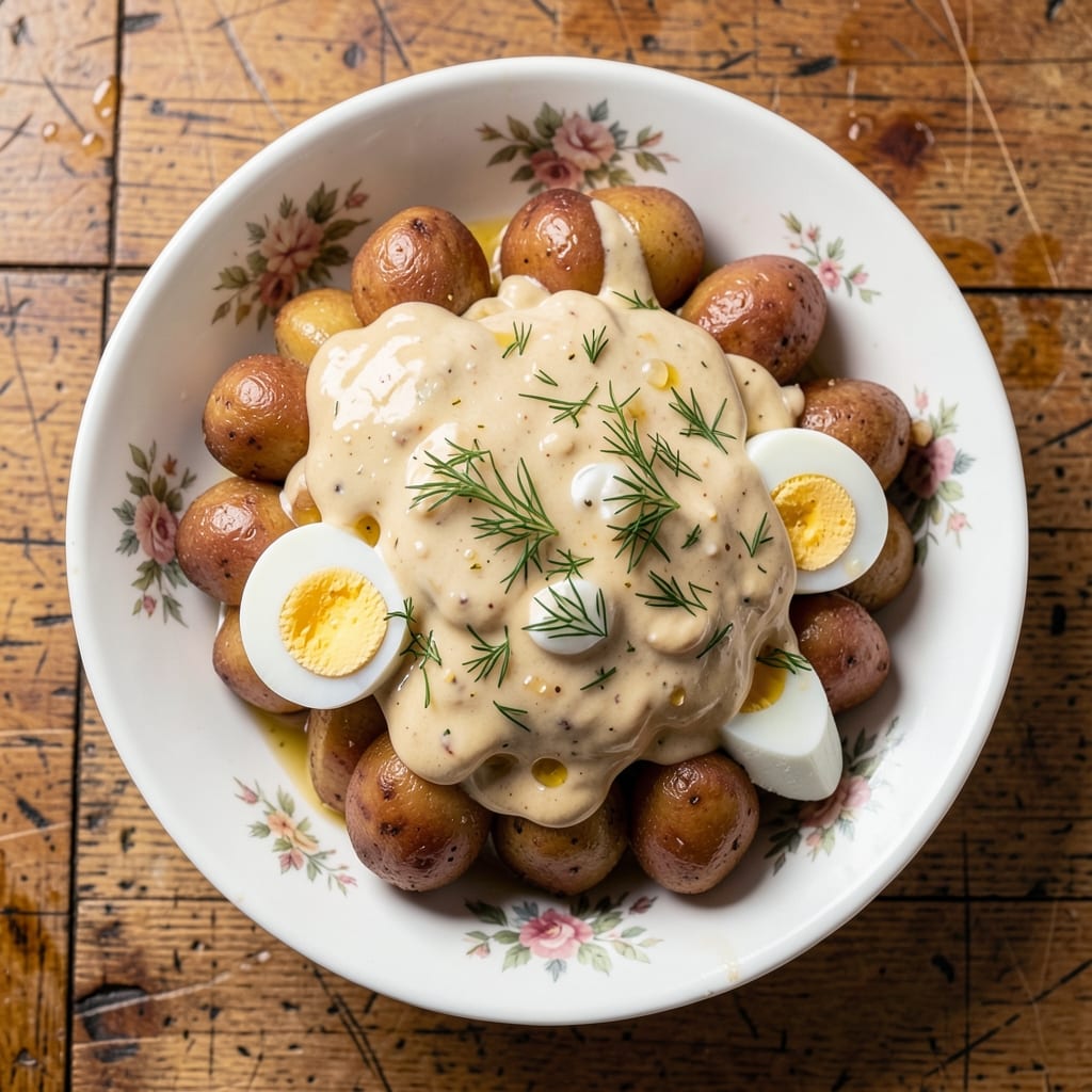 1940s Potato Salad Recipe: Vinegar-Kissed Crunch With Mustard Zing
