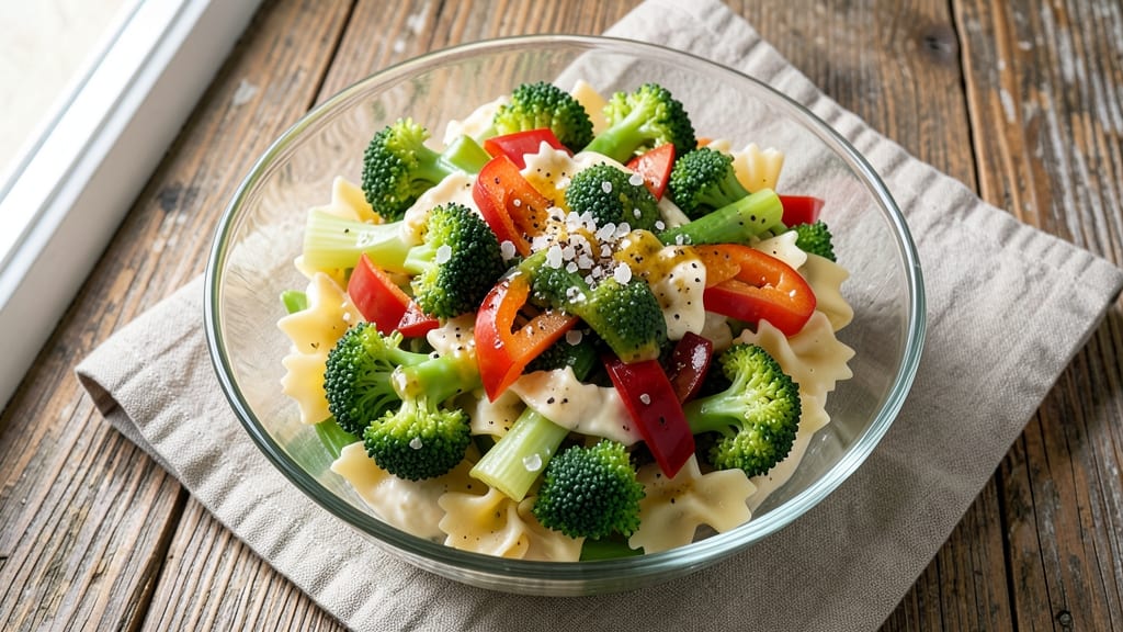 Broccoli Bow Tie Pasta Salad Recipe: Celery Crown Crunch Meets Lemon-Herb Freshness
