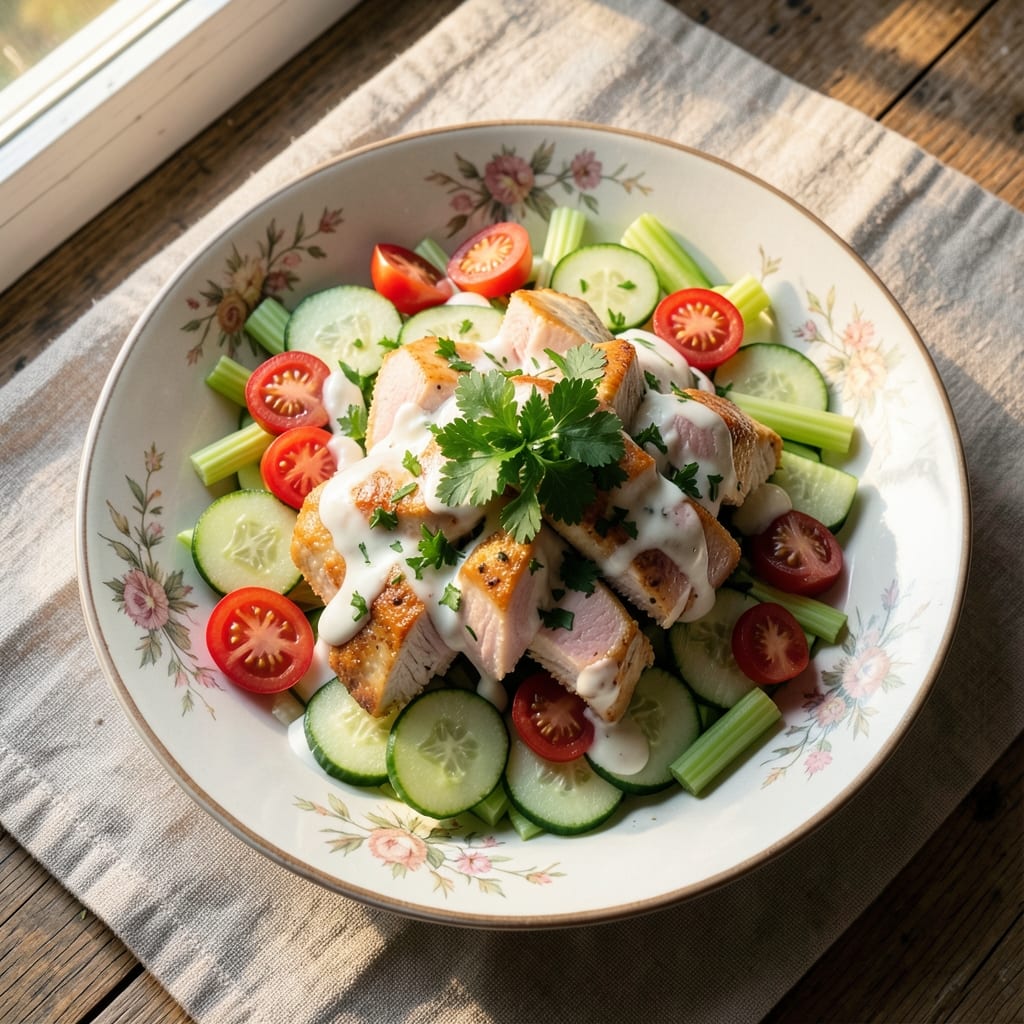 Aladdin's Chicken Salad Recipe: Crispy Celery and Creamy Yogurt Twist