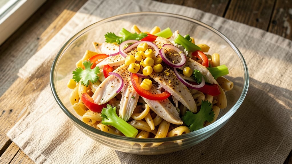 BBQ Ranch Pasta Salad Recipe: Smoky-Spiced Noodles With Crunchy Celery Crowns
