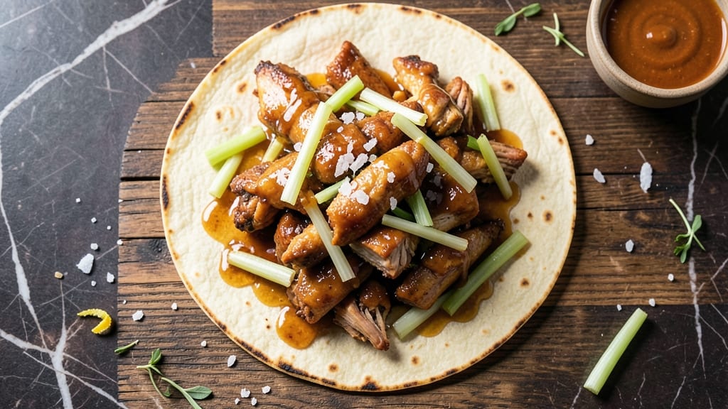 Buffalo Chicken Salad Wraps Recipe: Spicy Kick and Crispy Celery Crowns