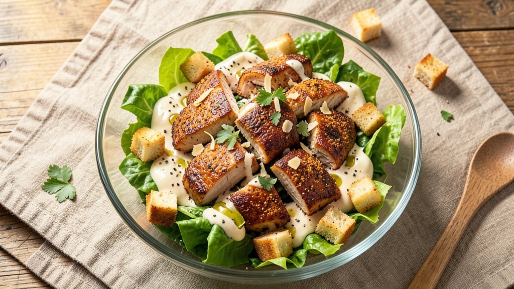 Cajun Chicken Caesar Salad Recipe: Spicy Kick Meets Creamy Ranch Bliss