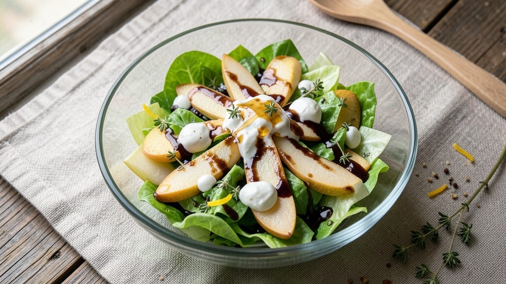 Cabbage and Pear Salad Recipe: Sweet-Tart Crispness With Creamy Balsamic Dressing