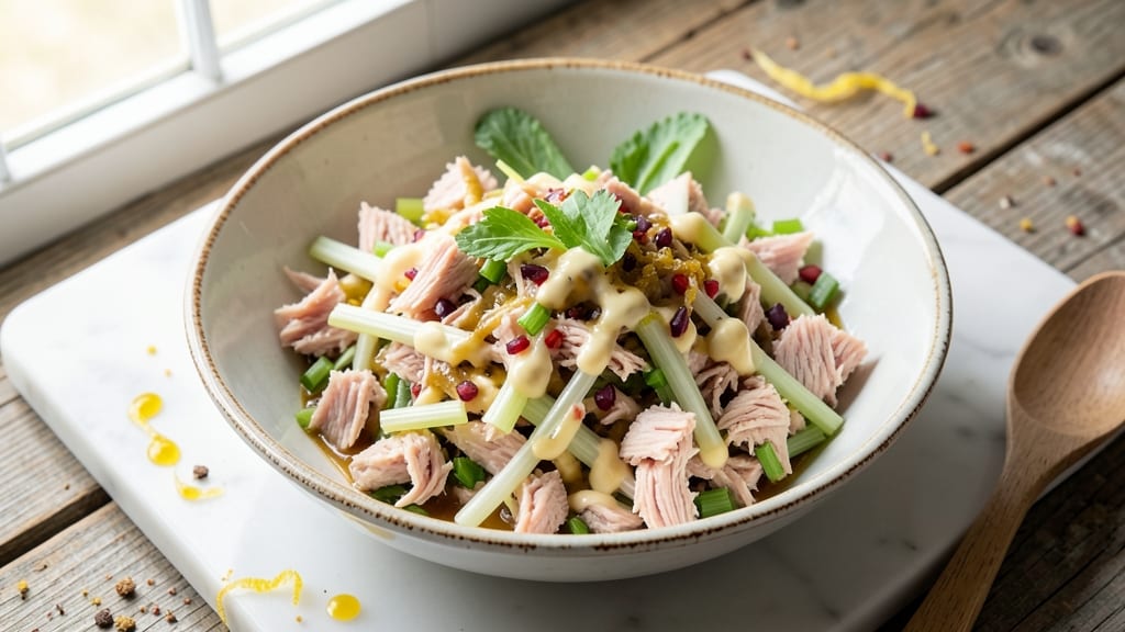 Blimpie-Style Tuna Salad Recipe: Celery Crown Crunch Without the Mayo
