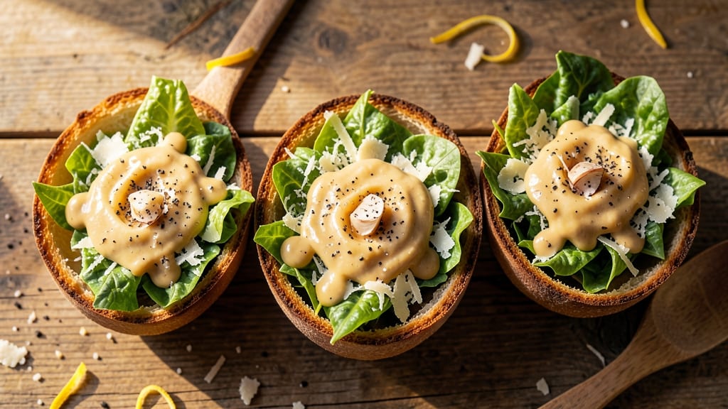 Caesar Salad Cups Recipe: Individual Portions With Crispy Crouton Crowns