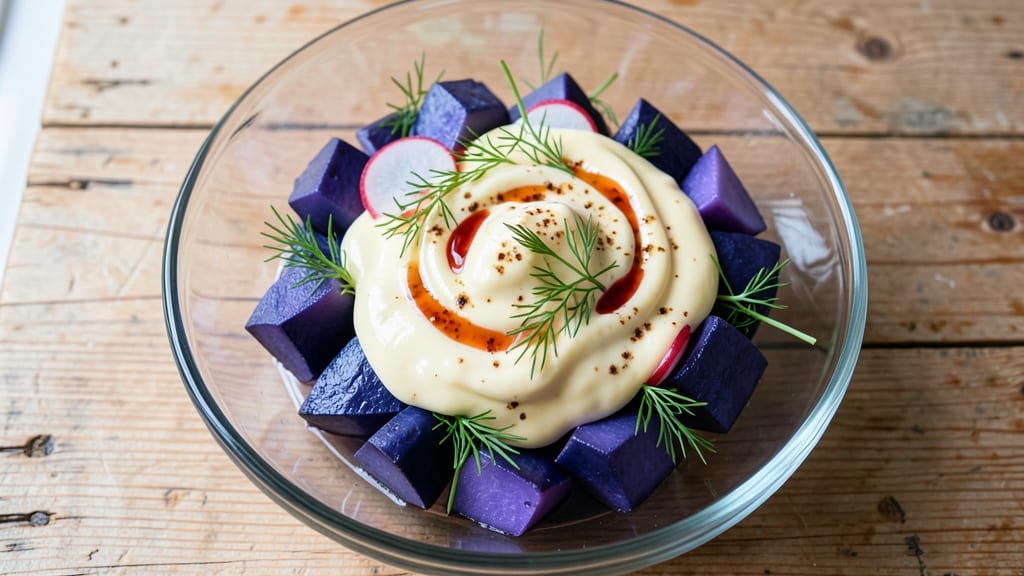 Blue Potato Salad Recipe: Vibrant Purple Twist With Herby Crunch