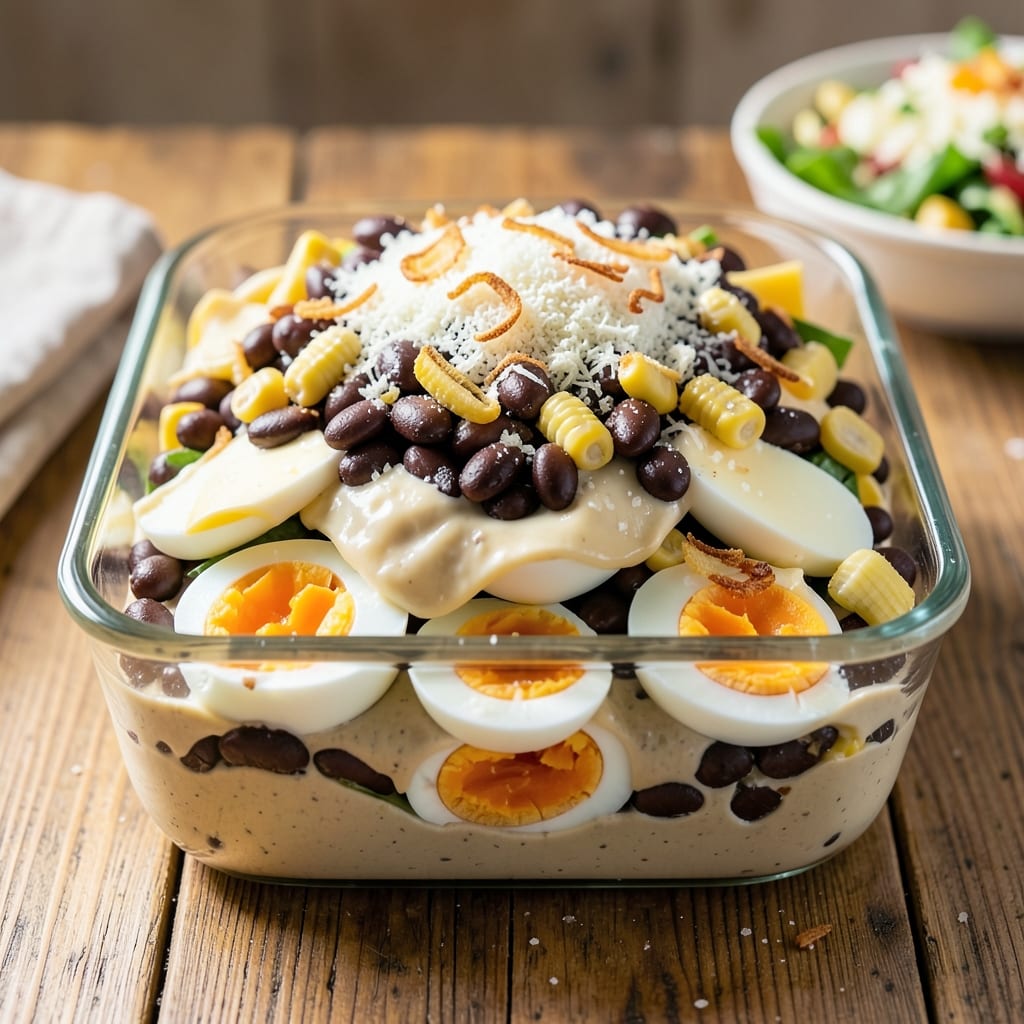7 Layer Salad Recipe 9x13: Creamy Parmesan Crunch Without Mayo Mess