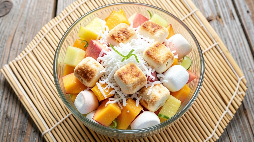 Hawaiian Fruit Salad With Marshmallows Recipe: Tropical Sweetness Meets Gooey Surprise