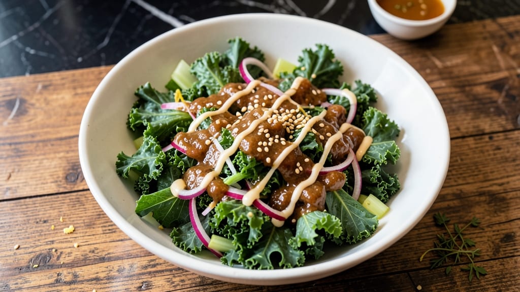 Bolay Kale Salad Recipe: Crispy Celery Crowns Over Creamy Tahini Bliss