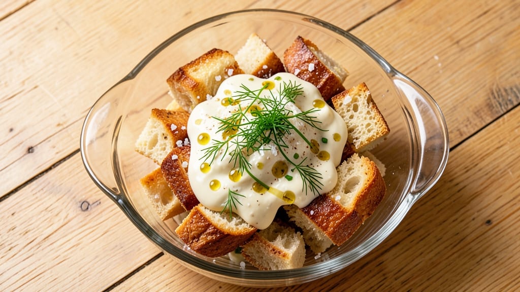Barefoot Contessa's Bread Salad Recipe: Warm Croutons and Creamy Herb Velouté Harmony