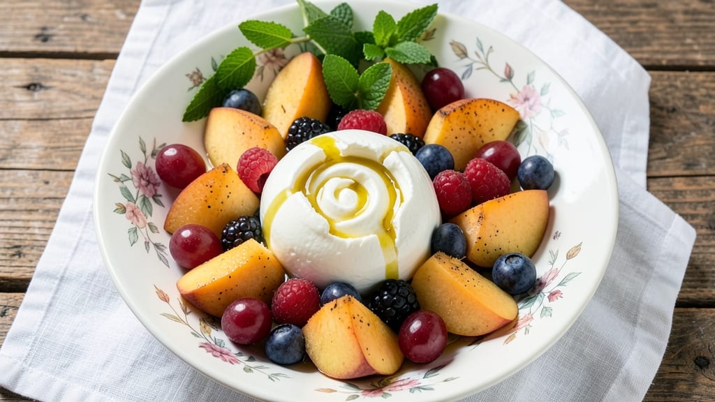 Burrata and Fruit Salad Recipe: Creamy Cheese Meets Sweet Summer Bites