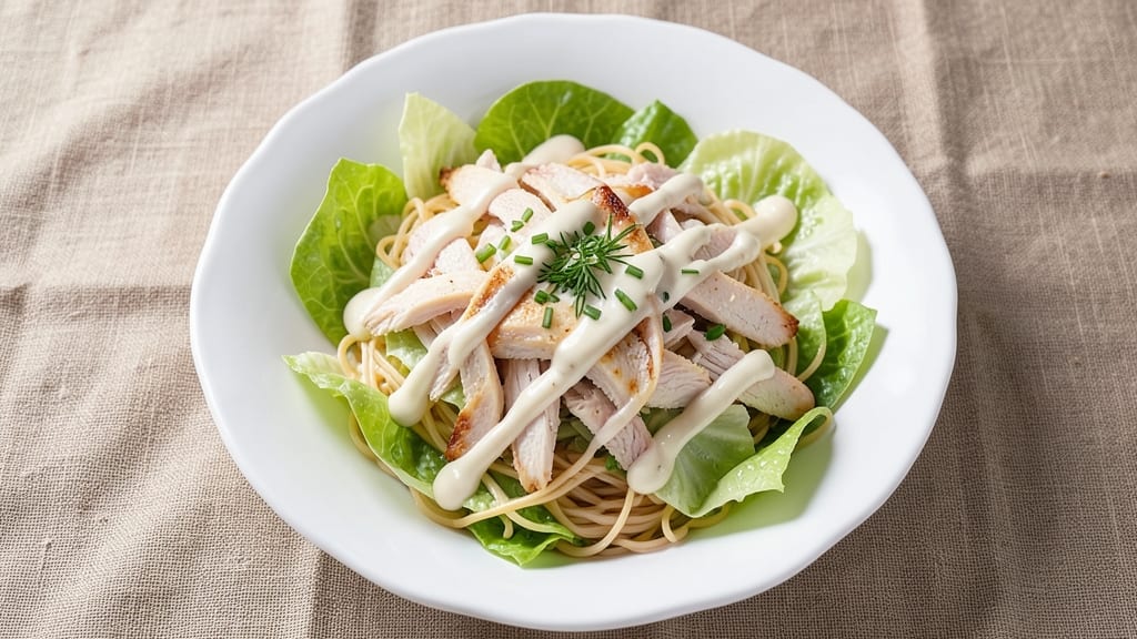 Cabbage Top Ramen Chicken Salad Recipe: Crunchy Noodle Crowns Over Creamy Herb Bliss