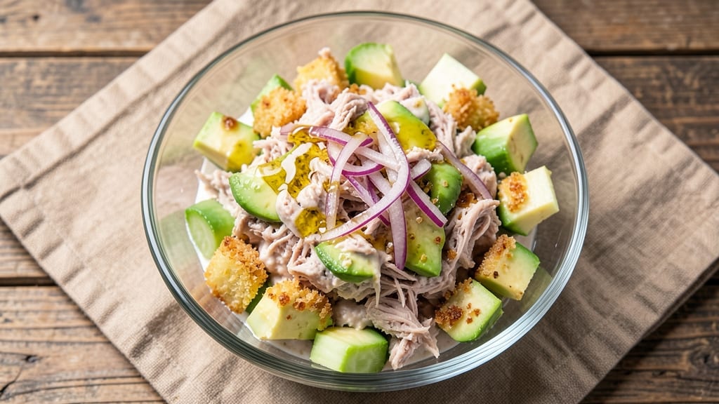 Bobby Flay's Tuna Salad Recipe: Crispy Celery Crowns Over Creamy Avocado Dressing
