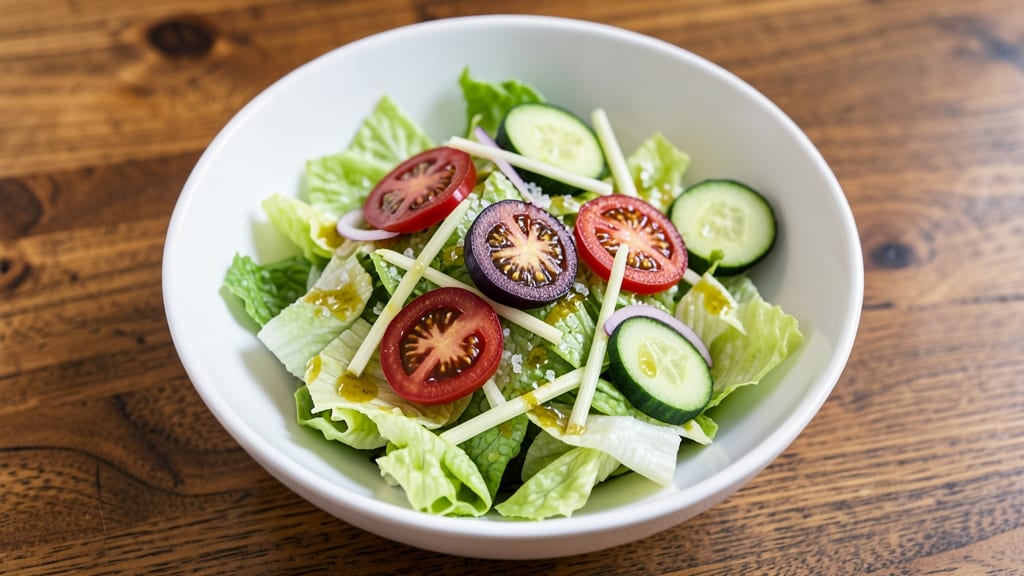 Basic Garden Salad Recipe: Crisp Celery Crowns Over Zesty Lemon Herb Vinaigrette