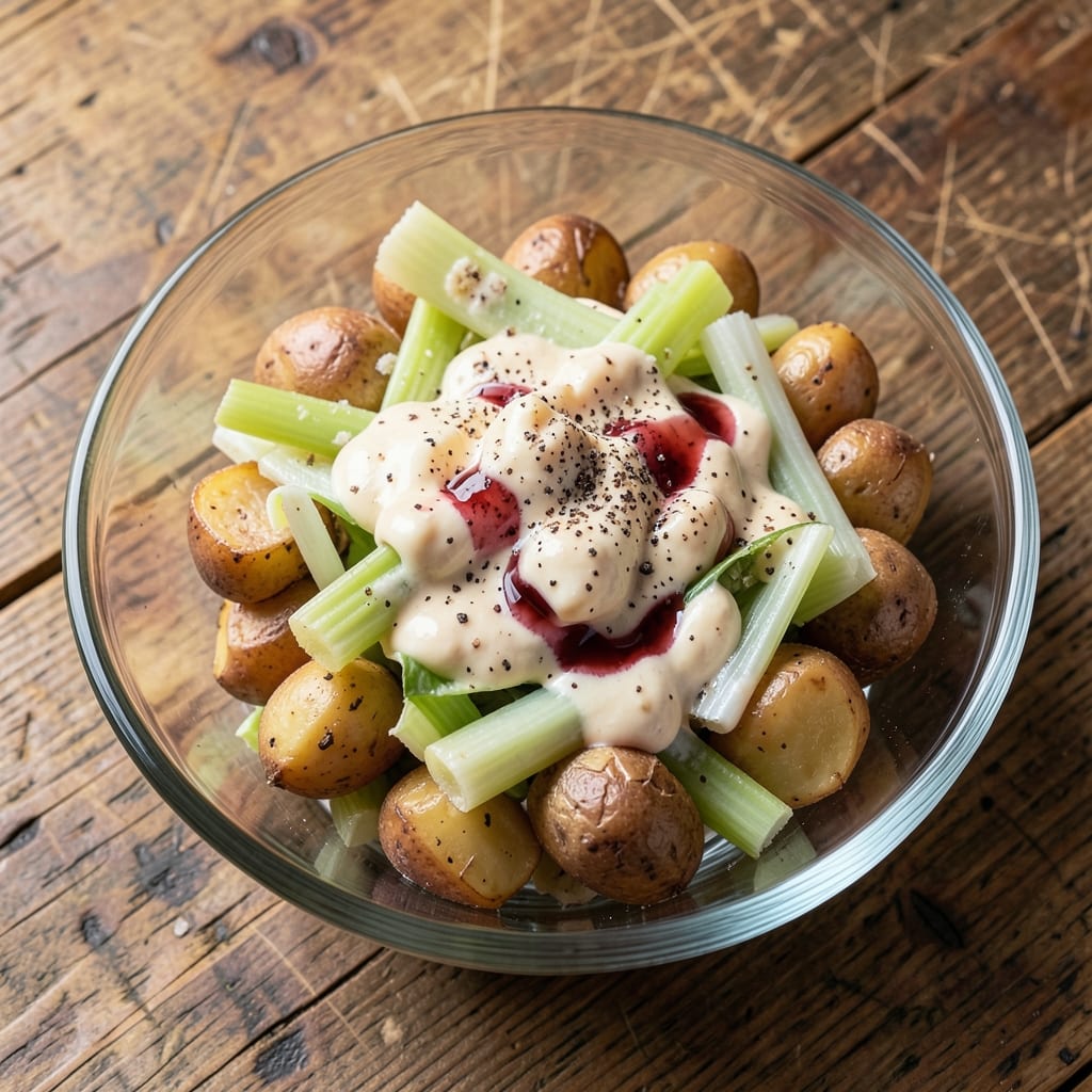 10K Potato Salad Recipe: Bold Mustard-Cream Twist with Crispy Celery Bites