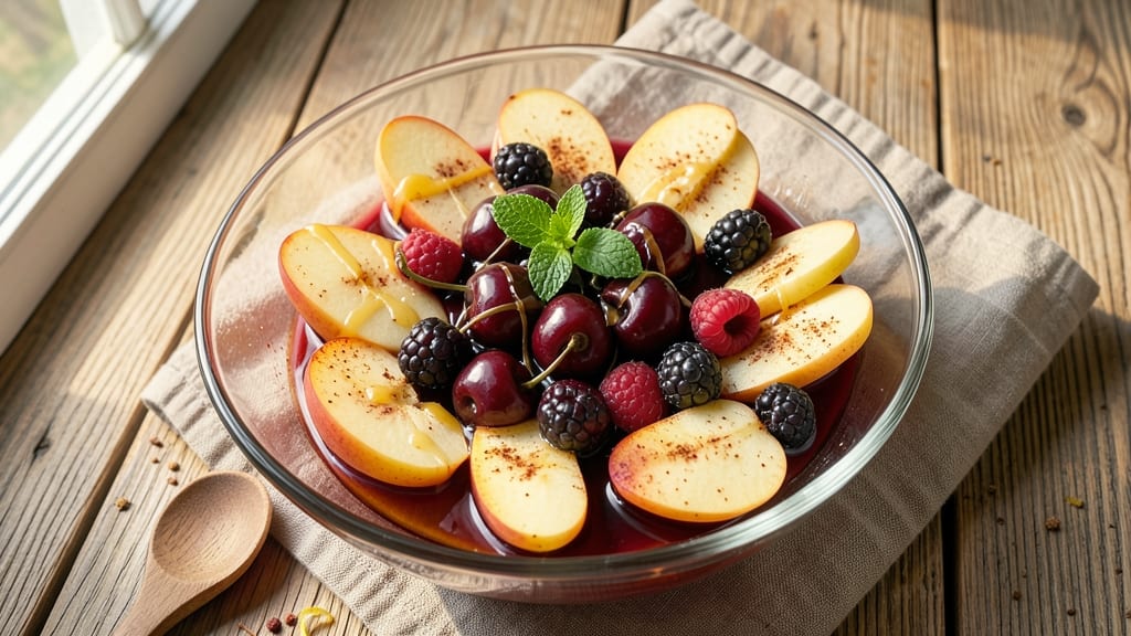 Brandied Fruit Salad Recipe: Warm Spiced Booze-Infused Freshness