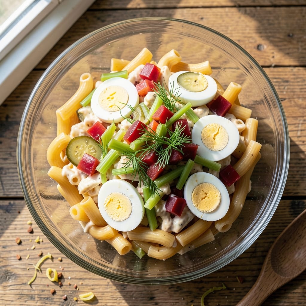 All American Macaroni Salad Recipe: Classic Picnic Crunch in One Bowl